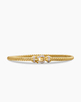 Buckle Cablespira® Bracelet in 18K Yellow Gold with Diamonds, 3.5mm